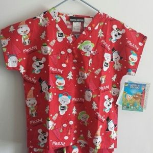 Kids Set of Scrubs "Hospital Critterz"